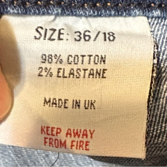Run & Fly- Made in England- Blue Women's Wide Leg Jeans Size 36/18 - Picture 9 of 15